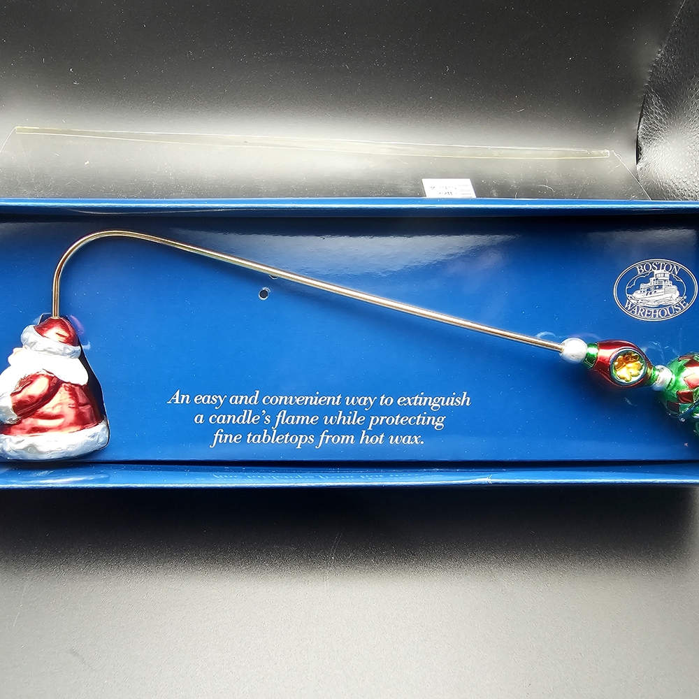 Santa Candle Snuffer with Red and Green Accents
